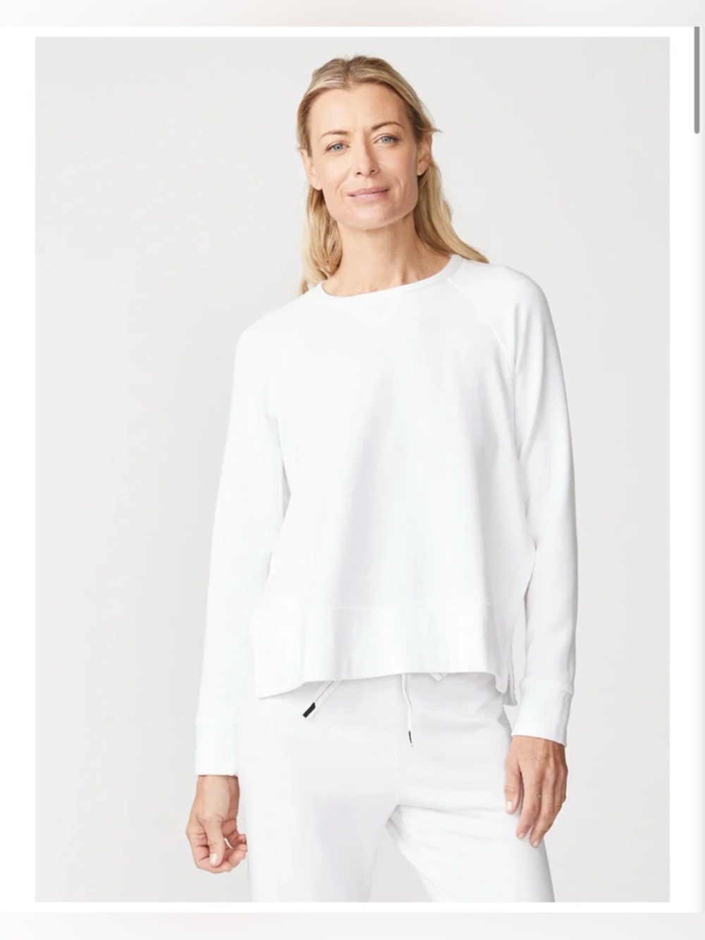 Stateside Softest Fleece Raglan Side Slit Sweatshirt